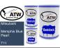 Preview: Mitsubishi, Memphis Blue Pearl, T11: 500ml Lackdose + 500ml Klarlack + 250ml Härter - Set, von ATW Autoteile West.